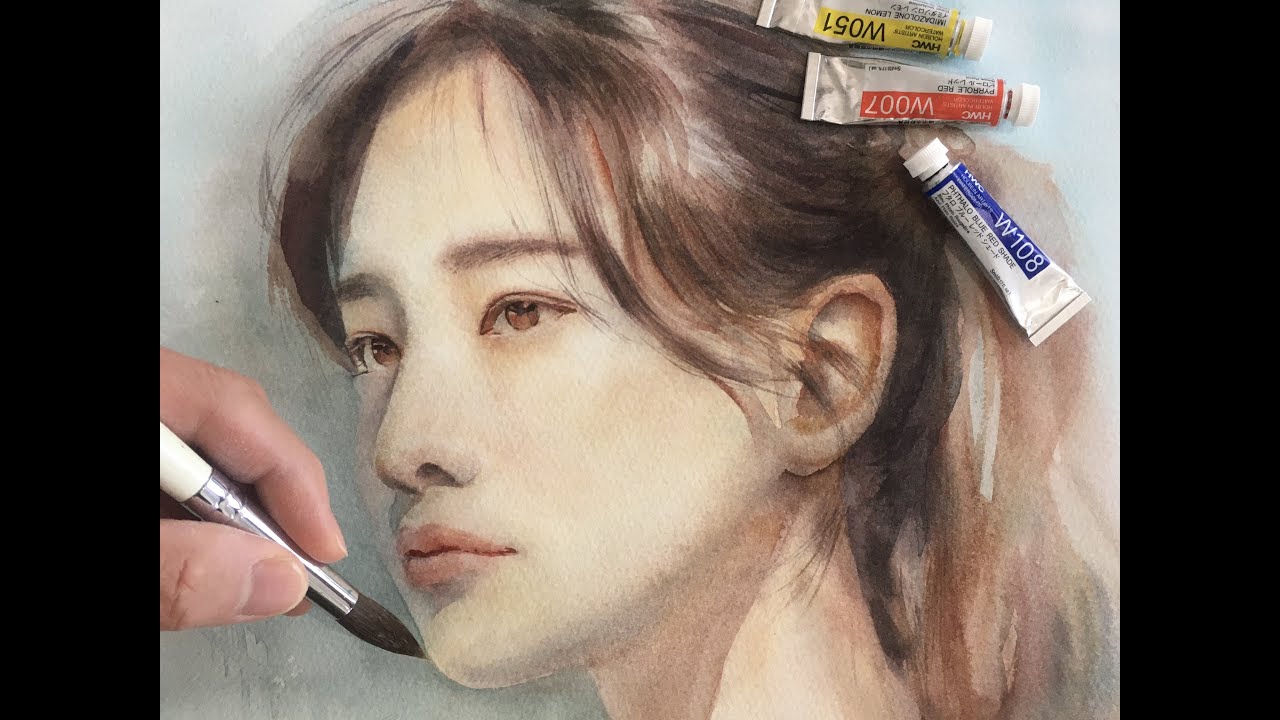 水彩画 横顔を美しく描くためのポイント 人物画 Youtube