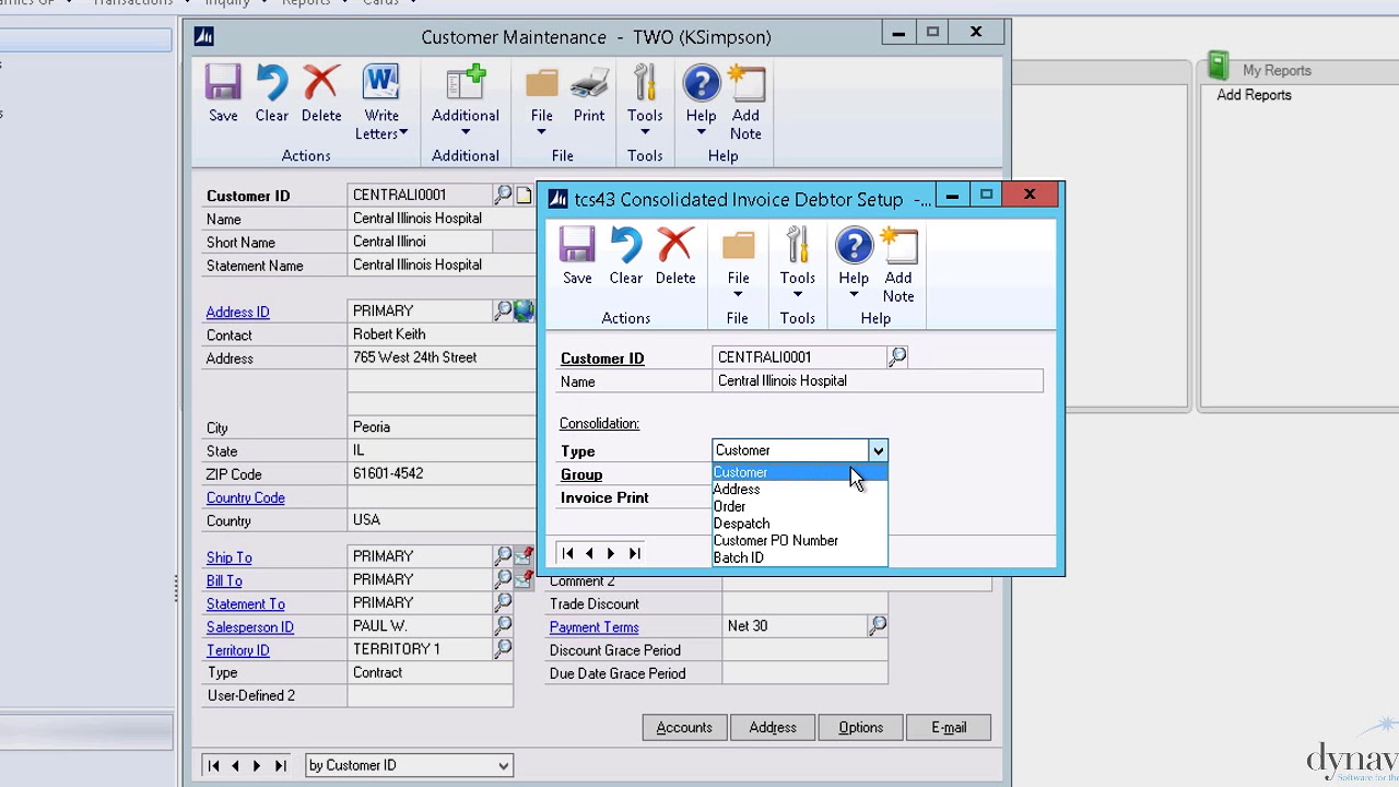 Consolidated Invoicing in Dynamics GP (Combined Invoicing) - YouTube