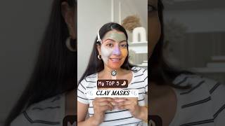 Best *CLAY* masks for oily skin 🤌🏻✨🧏🏻‍♀️ #shorts #claymask