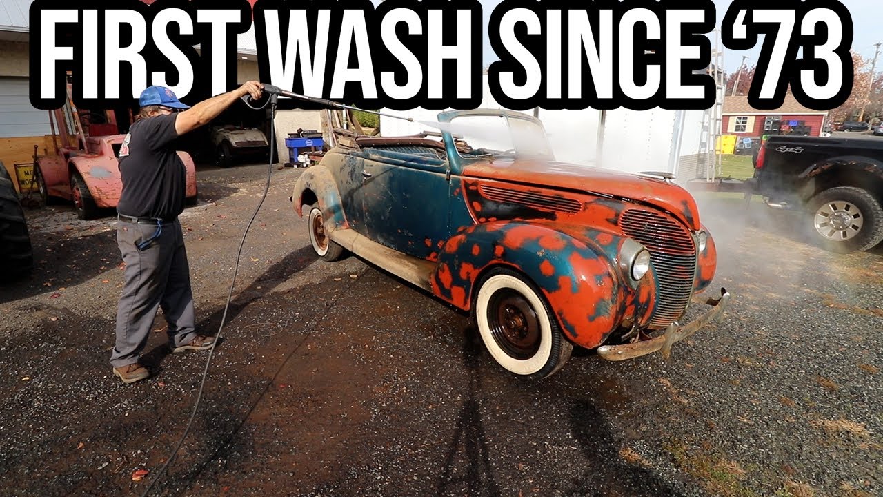 Is The Engine Seized In Our 1938 Ford Convertible - First Wash!!