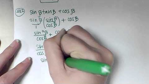 Trig Identities - Simplifying