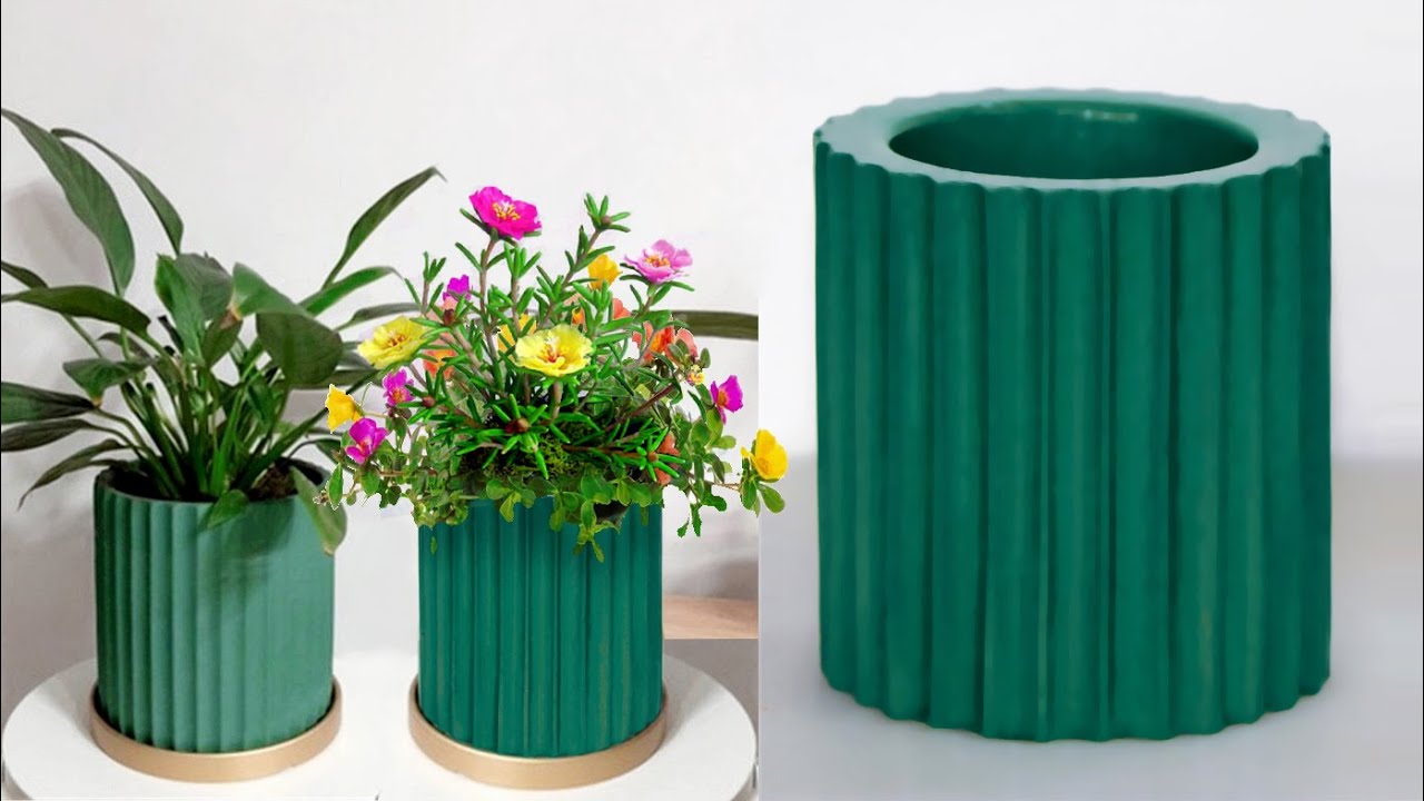 ⁣Cement Flower Vase making || Beautiful Flower pot making - সিমেন্ট দিয়ে ফুলদানি তৈরি দেখুন ।