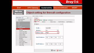 DrayTek Vigor3900 - Object-based Firewall