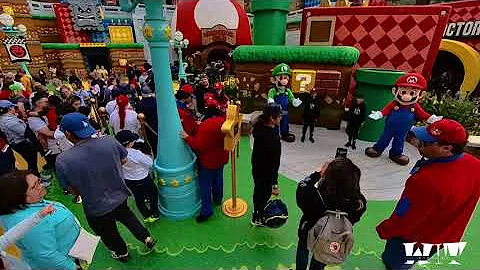 Super Nintendo World in California doing rope drop for Mario Kart