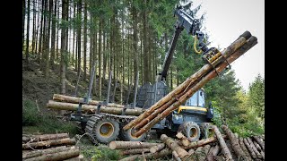Ponsse Buffalo Forwarder Work Logging Video Ponsse Logging Rückezug Im Einsatz Forst