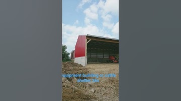 Large cattle shed or equipment shelter. #shorts #fyp #cattle #farm