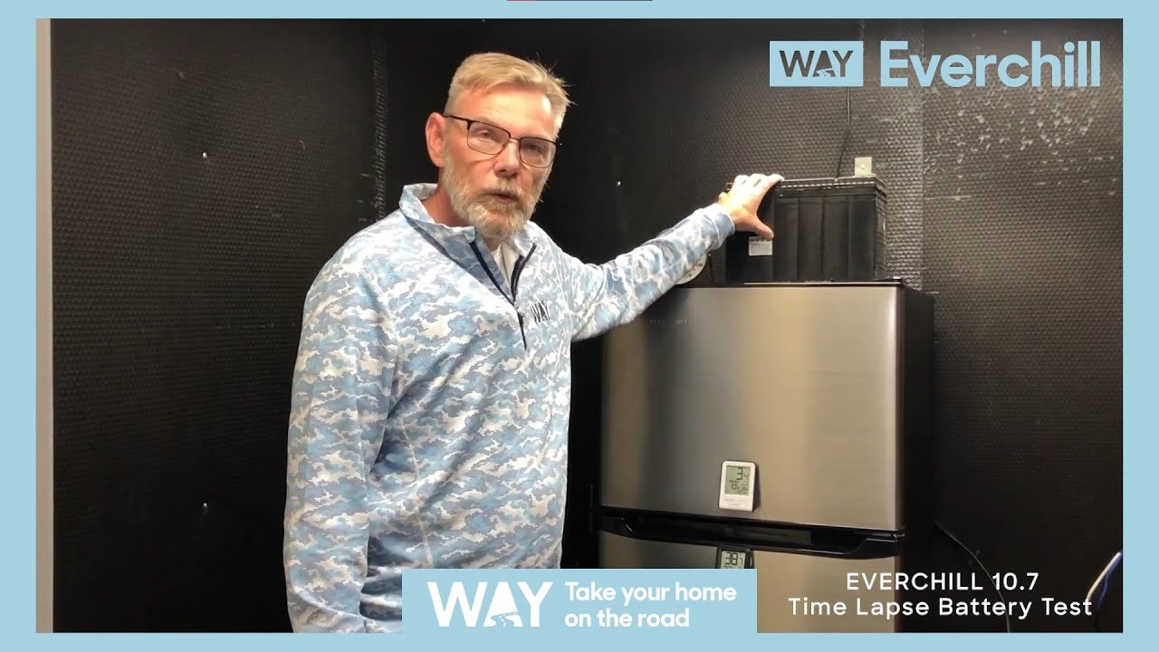 See how 10.7 CU FT Everchill Refrigerator Runs on Battery in our heat chamber at Way Interglobal