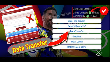How To Data Transfer in eFootball 2025 Mobile ||How To Link KONAMI ID in PES||Data Transfer Settings