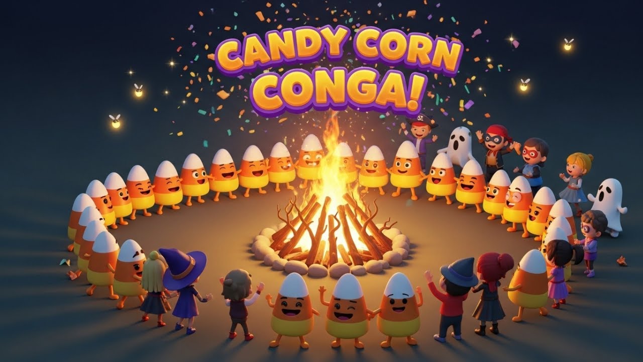 Candy Corn Conga | Fun Kids Halloween Dance Song - YouTube