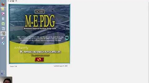 MEPDG Installation and Climate Setting