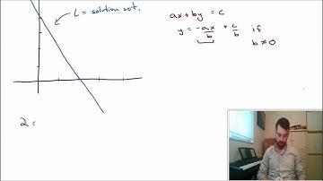 Geometric meaning of solutions to a linear equation in 2D
