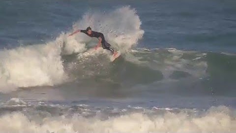 Surfing Piha Beach, New Zealand - Christmas 2015