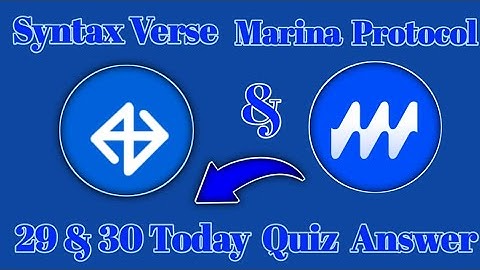 Syntax verse general today quiz 29&30 November|Marina protocol today 29&30 November quiz answer