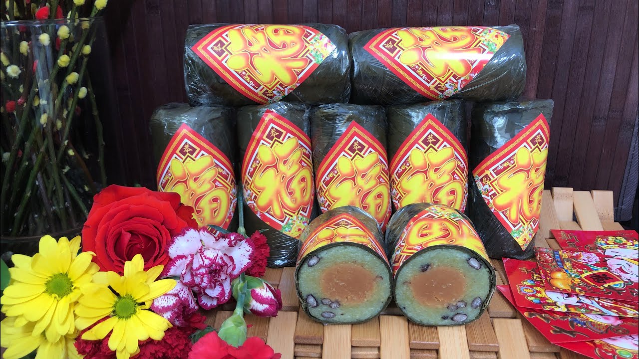 Bánh Tét Đậu Nhân Xanh Đường Thốt Nốt- Nấu Bánh Tét Cấp Tốc 45 Phút- KHÔNG DÂY ÍT LÁ CHUỐI