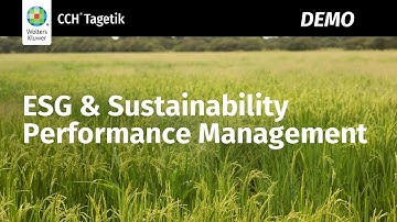 ESG & Sustainability Reporting made easy with CCH Tagetik | ESG & Sustainability demo