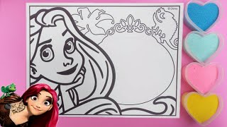 Rapunzel Sand Painting |How To Sand Painting|Sand Art |Disney Princess|Toy for Kids |P. Play&Learn