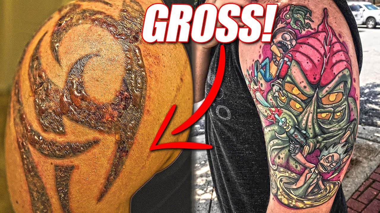 Tattoo Removal Goes WRONG! &amp; Finished Tattoo - YouTube