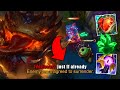 Obliterate the enemy top lane early with ap tahm kench they will ff everytime