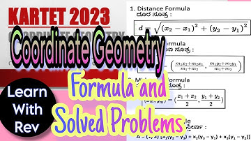 KARTET-2023 | Paper-2 | Mathematics | Coordinate Geometry |