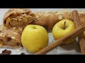 PASTEL DE MANZANA SIN AZÚCAR / STRUDEL DE MANZANA Y NUECES/Pastel con muchas manzanas y poca pasta