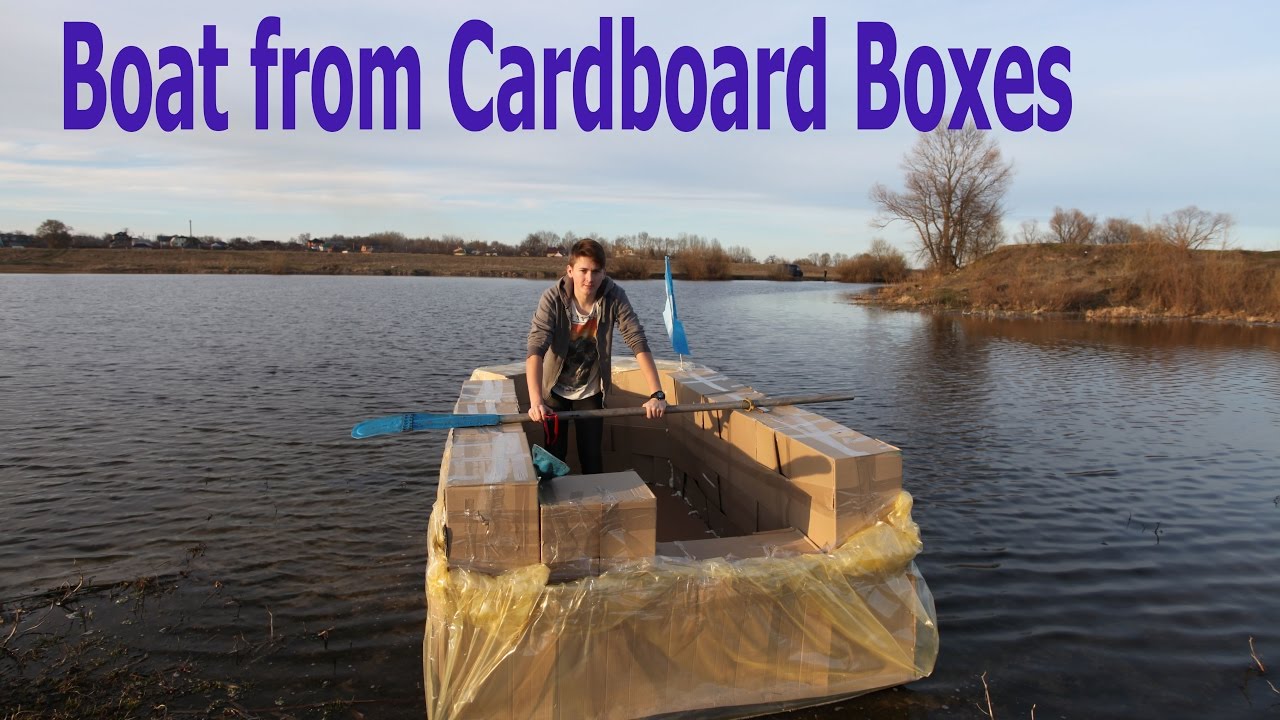 Boat from Cardboard Boxes - DIY - YouTube