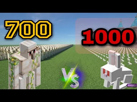 700 Iron Golems Vs 1000 Killer Bunnies| Minecraft | ERROR stream gaming