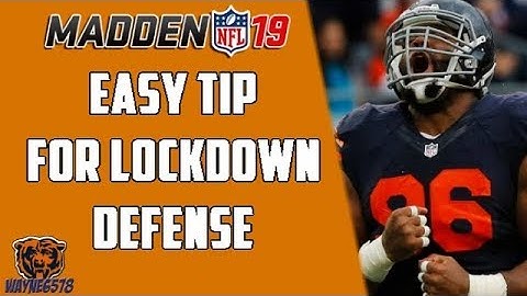 HOW TO PLAY LOCKDOWN DEFENSE IN MADDEN 19 - STOP EVERY RUN EVERY TIME - SIMPLE TIP DOMINATES DEFENSE
