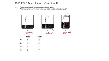Using Ratio concepts to solve Graphs 2023 PSLE Math Paper 1 Question 12