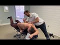 I clean muscle gunk  knots out of another chiropractors back  the elbow pressure breaks him