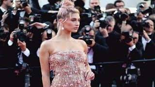 Hailey Baldwin In Roberto Cavalli At Cannes 2018 Red Carpet