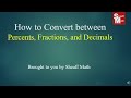 Converting Between Percents, Fractions, and Decimals