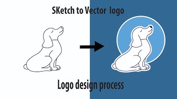 Adobe illustrator tutorial - create a dog vector logo from sketch | Impulse designs