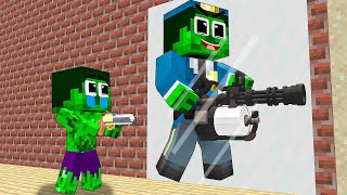 Monster School : Hulk Hardworking Study Become Good Police  Sad Story  Minecraft Animation