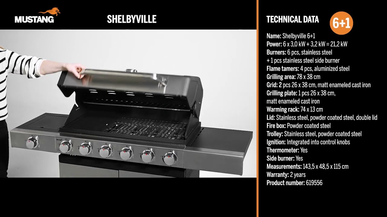 Mustang Kaasugrilli Shelbyville 6+1