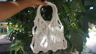 Celebrity DIY Macrame Net Bag || Macrame Bag Tutorial || Macrame tote bag Net Worth