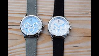 Favre Bulle Chronograph Ice Blue vs. White Peaks Watch Review