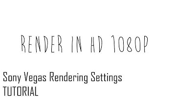 ↺ Render in HD 1080p Widescreen | Sony Vegas Tutorial