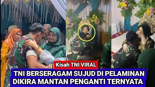 Heboh Anggota TNI Bersujud Di Kaki Ibu Ini Ternyata Anaknya Pulang Dari Tugas Kasih Kejutan Pulang