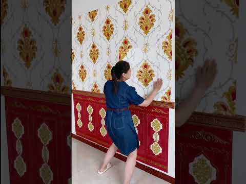 How to Stick Wallpaper , Home decoration with Stick Wallpaper part1390