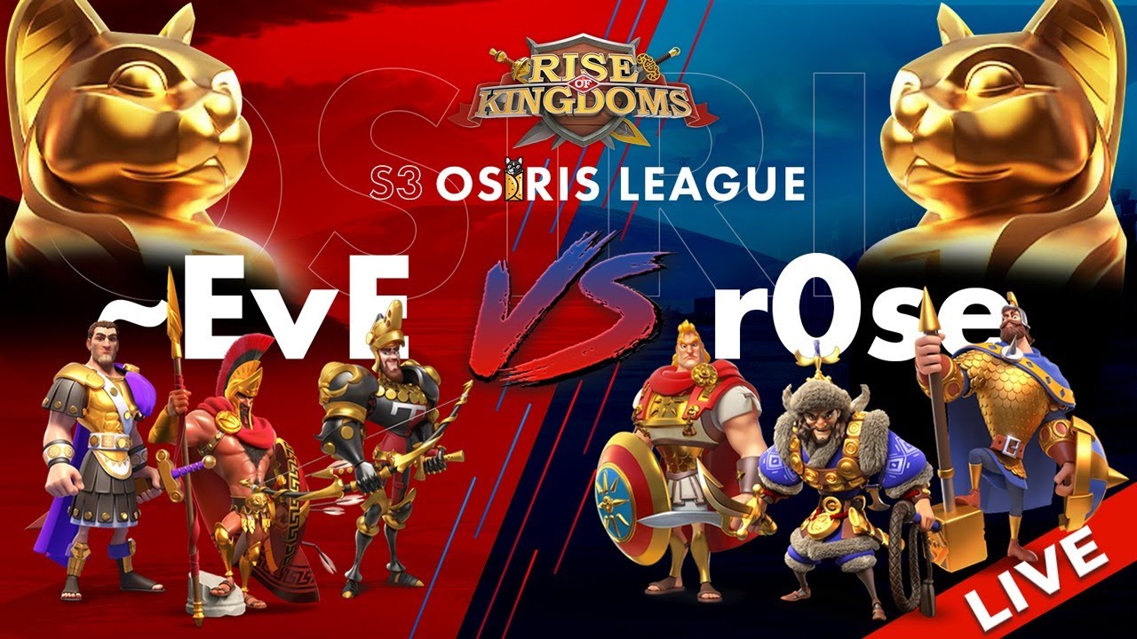 ~EvE (K399) vs r0se (K239) - ROAD TO 900 SUBS!!! OSIRIS LEAGUE S3 LIVE - Rise of Kingdoms