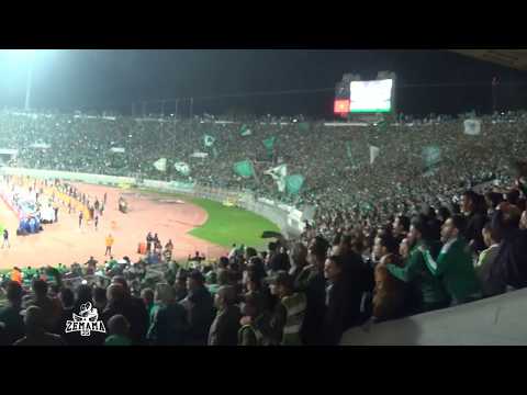 Raja Casablanca Vs TP Mazembe جمالية جمهور الرجاء مع أغنية كوراج في مباراة تي بي مازيمبي الكونغولي 