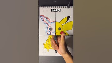 4 Exciting ways to draw Pikachu | Part-4 | #short