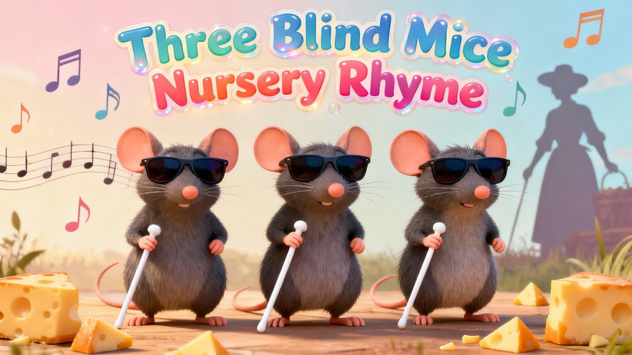 Three Blind Mice Nursery Rhyme 🐭 Kids Songs & Baby Rhymes 3D Animation