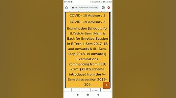 Rtu B. Tech time table (back and main )
