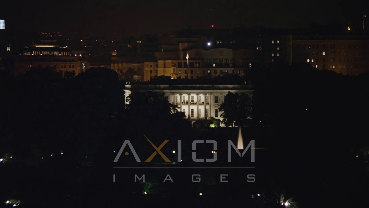 Flying by The White House, Washington, D.C., night Aerial Stock Footage | AX77 048 4K youtube