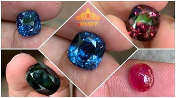 Săn được mấy em Spinel đẹp lửa bung - Sapphire đen- ruby giá cực tốt - IRUBY