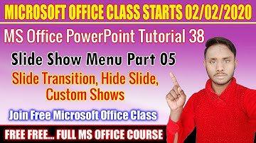 MS powerpoint tutorial 38 || slide show menu part 5 || in hindi || by dev bind || technical dev