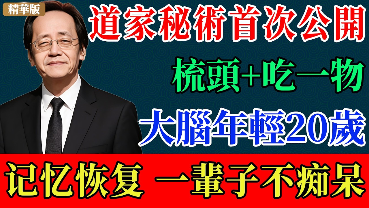 倪海廈珍藏的道家秘術首次公開，梳頭 + 吃一物，大腦年輕 20 歲！一輩子不痴呆