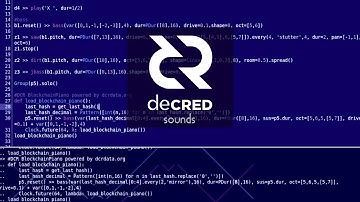 Decred Sounds #02 - dcrdata API + FoxDot + Supercollider