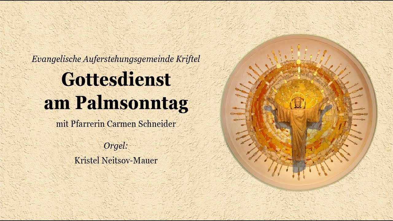 Gottesdienst am Palmsonntag 2020 - YouTube